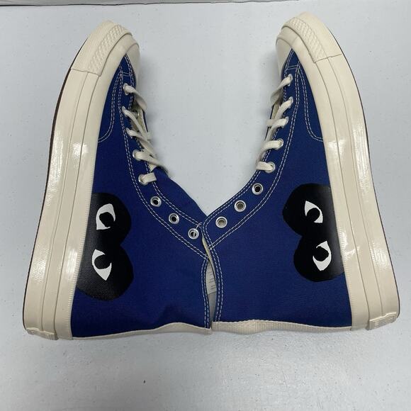 Converse Chuck 70 High Comme des Garçons PLAY Blue Quartz 171846C Size 9 CDG